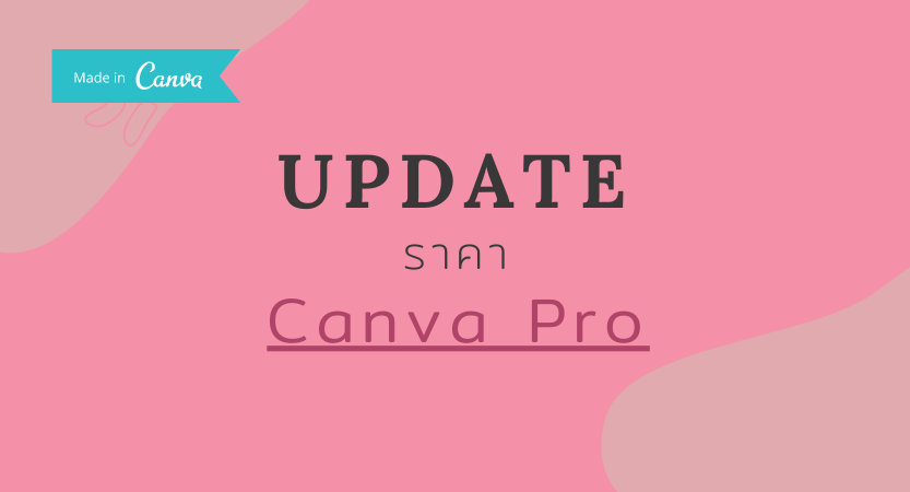 update ราคาสมัครสมาชิก canva pro